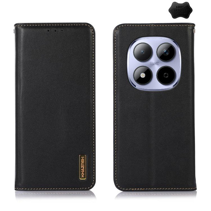 Funda para teléfono con capa superior de piel de vaca Nappa de KHAZNEH, For Redmi A7 Pro 171mm / Poco C85x 5G, For Redmi Turbo 5 Max / Poco X8 Pro Max, For Redmi Turbo 5 5G / Poco X8 Pro 5G, For Redmi Note 15 Pro+ 5G Global 163.3mm                     ...