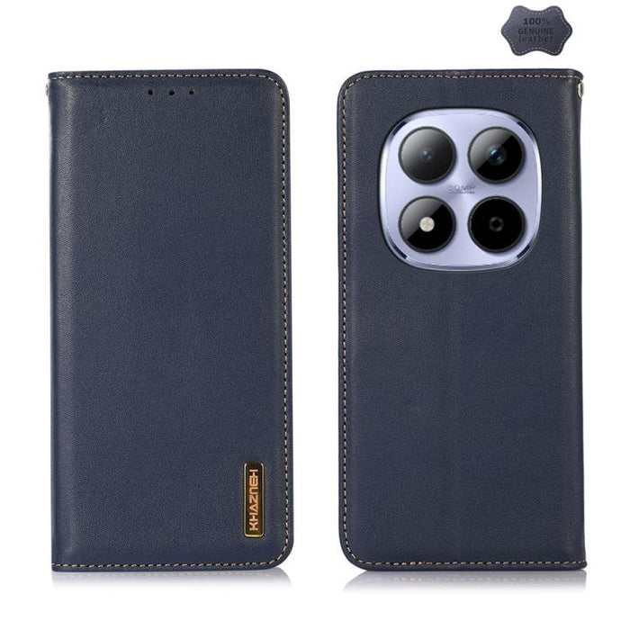Funda para teléfono con capa superior de piel de vaca Nappa de KHAZNEH, For Redmi A7 Pro 171mm / Poco C85x 5G, For Redmi Turbo 5 Max / Poco X8 Pro Max, For Redmi Turbo 5 5G / Poco X8 Pro 5G, For Redmi Note 15 Pro+ 5G Global 163.3mm                     ...