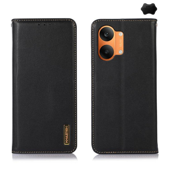 Funda para teléfono con capa superior de piel de vaca Nappa de KHAZNEH, For Redmi A7 Pro 171mm / Poco C85x 5G, For Redmi Turbo 5 Max / Poco X8 Pro Max, For Redmi Turbo 5 5G / Poco X8 Pro 5G, For Redmi Note 15 Pro+ 5G Global 163.3mm                     ...