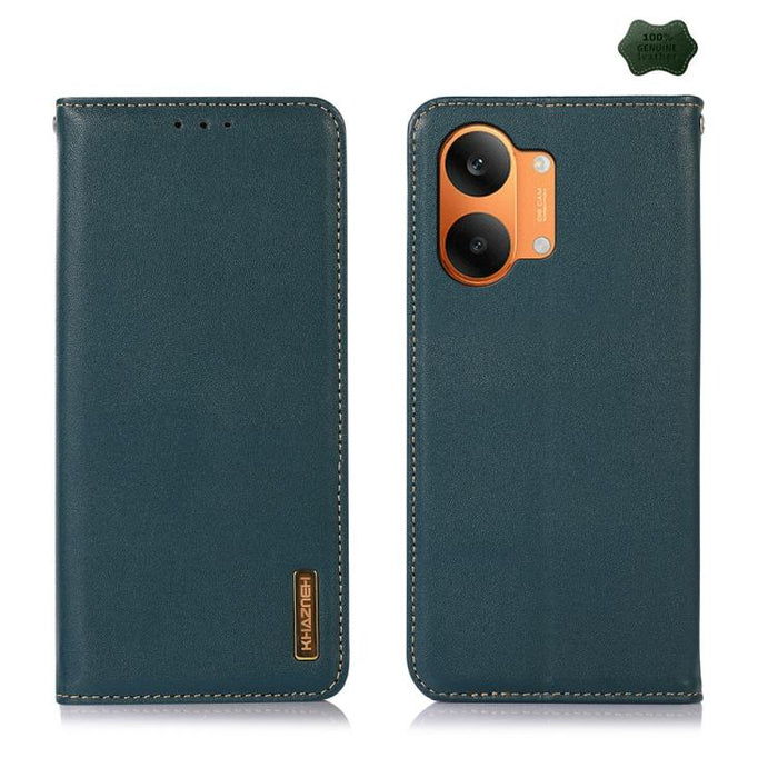 Funda para teléfono con capa superior de piel de vaca Nappa de KHAZNEH, For Redmi A7 Pro 171mm / Poco C85x 5G, For Redmi Turbo 5 Max / Poco X8 Pro Max, For Redmi Turbo 5 5G / Poco X8 Pro 5G, For Redmi Note 15 Pro+ 5G Global 163.3mm                     ...