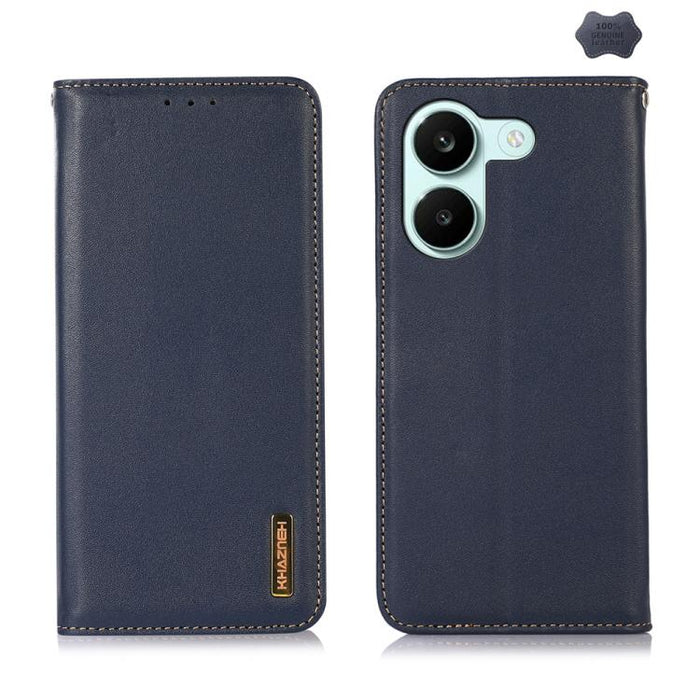 Funda para teléfono con capa superior de piel de vaca Nappa de KHAZNEH, For Redmi A7 Pro 171mm / Poco C85x 5G, For Redmi Turbo 5 Max / Poco X8 Pro Max, For Redmi Turbo 5 5G / Poco X8 Pro 5G, For Redmi Note 15 Pro+ 5G Global 163.3mm                     ...