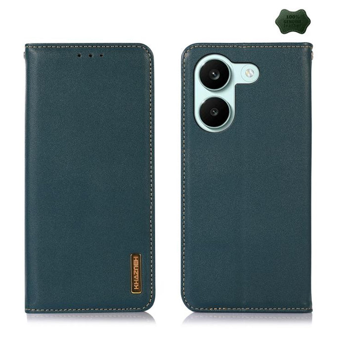 Funda para teléfono con capa superior de piel de vaca Nappa de KHAZNEH, For Redmi A7 Pro 171mm / Poco C85x 5G, For Redmi Turbo 5 Max / Poco X8 Pro Max, For Redmi Turbo 5 5G / Poco X8 Pro 5G, For Redmi Note 15 Pro+ 5G Global 163.3mm                     ...