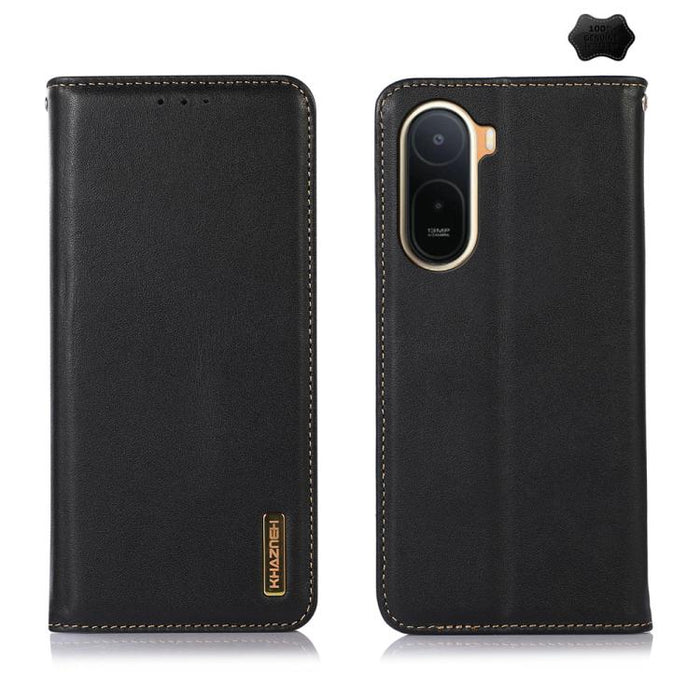Funda para teléfono con capa superior de piel de vaca Nappa de KHAZNEH, For Redmi A7 Pro 171mm / Poco C85x 5G, For Redmi Turbo 5 Max / Poco X8 Pro Max, For Redmi Turbo 5 5G / Poco X8 Pro 5G, For Redmi Note 15 Pro+ 5G Global 163.3mm                     ...