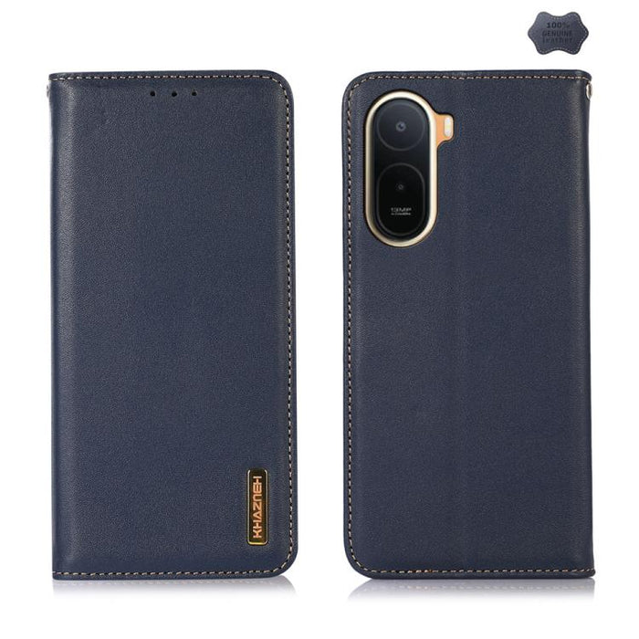 Funda para teléfono con capa superior de piel de vaca Nappa de KHAZNEH, For Redmi A7 Pro 171mm / Poco C85x 5G, For Redmi Turbo 5 Max / Poco X8 Pro Max, For Redmi Turbo 5 5G / Poco X8 Pro 5G, For Redmi Note 15 Pro+ 5G Global 163.3mm                     ...
