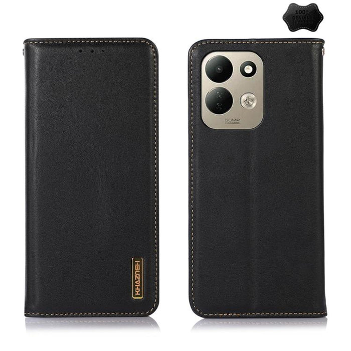 Funda para teléfono con capa superior de piel de vaca Nappa de KHAZNEH, For Redmi A7 Pro 171mm / Poco C85x 5G, For Redmi Turbo 5 Max / Poco X8 Pro Max, For Redmi Turbo 5 5G / Poco X8 Pro 5G, For Redmi Note 15 Pro+ 5G Global 163.3mm                     ...