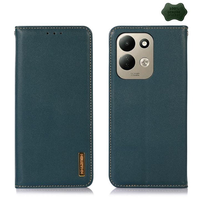 Funda para teléfono con capa superior de piel de vaca Nappa de KHAZNEH, For Redmi A7 Pro 171mm / Poco C85x 5G, For Redmi Turbo 5 Max / Poco X8 Pro Max, For Redmi Turbo 5 5G / Poco X8 Pro 5G, For Redmi Note 15 Pro+ 5G Global 163.3mm                     ...
