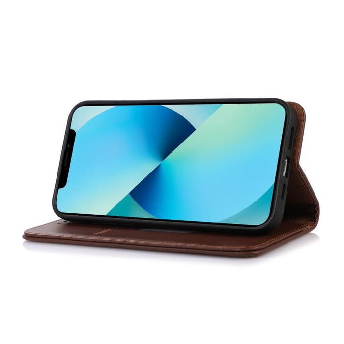 Funda para teléfono con capa superior de piel de vaca Nappa de KHAZNEH, For Redmi A7 Pro 171mm / Poco C85x 5G, For Redmi Turbo 5 Max / Poco X8 Pro Max, For Redmi Turbo 5 5G / Poco X8 Pro 5G, For Redmi Note 15 Pro+ 5G Global 163.3mm                     ...
