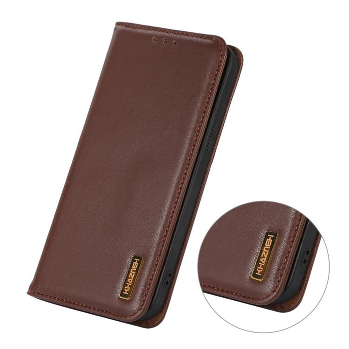 Funda para teléfono con capa superior de piel de vaca Nappa de KHAZNEH, For Redmi A7 Pro 171mm / Poco C85x 5G, For Redmi Turbo 5 Max / Poco X8 Pro Max, For Redmi Turbo 5 5G / Poco X8 Pro 5G, For Redmi Note 15 Pro+ 5G Global 163.3mm                     ...