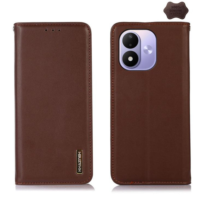Funda para teléfono con capa superior de piel de vaca Nappa de KHAZNEH, For Redmi A7 Pro 171mm / Poco C85x 5G, For Redmi Turbo 5 Max / Poco X8 Pro Max, For Redmi Turbo 5 5G / Poco X8 Pro 5G, For Redmi Note 15 Pro+ 5G Global 163.3mm                     ...