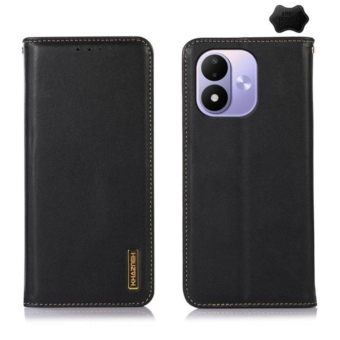 Funda para teléfono con capa superior de piel de vaca Nappa de KHAZNEH, For Redmi A7 Pro 171mm / Poco C85x 5G, For Redmi Turbo 5 Max / Poco X8 Pro Max, For Redmi Turbo 5 5G / Poco X8 Pro 5G, For Redmi Note 15 Pro+ 5G Global 163.3mm                     ...