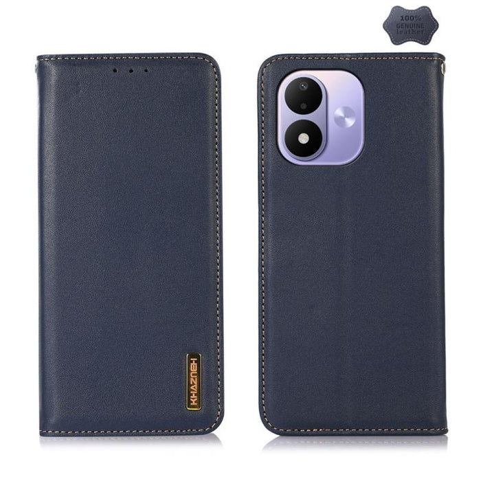 Funda para teléfono con capa superior de piel de vaca Nappa de KHAZNEH, For Redmi A7 Pro 171mm / Poco C85x 5G, For Redmi Turbo 5 Max / Poco X8 Pro Max, For Redmi Turbo 5 5G / Poco X8 Pro 5G, For Redmi Note 15 Pro+ 5G Global 163.3mm                     ...