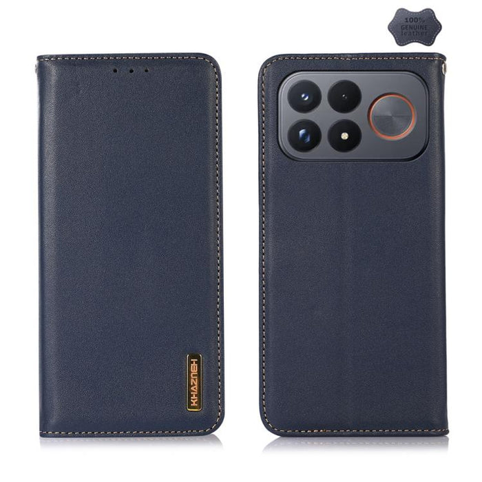 Funda para teléfono con capa superior de piel de vaca Nappa de KHAZNEH, For Redmi A7 Pro 171mm / Poco C85x 5G, For Redmi Turbo 5 Max / Poco X8 Pro Max, For Redmi Turbo 5 5G / Poco X8 Pro 5G, For Redmi Note 15 Pro+ 5G Global 163.3mm                     ...