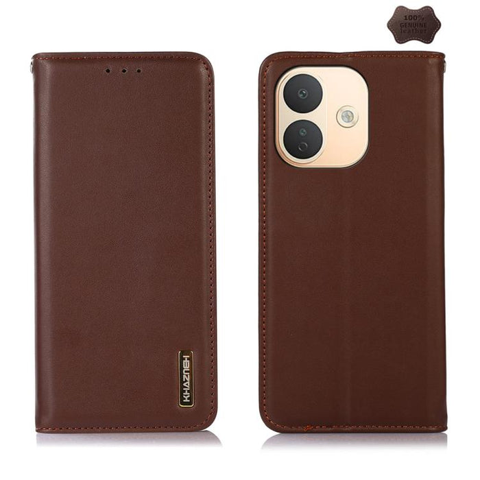 Funda para teléfono con capa superior de piel de vaca Nappa de KHAZNEH, For Redmi A7 Pro 171mm / Poco C85x 5G, For Redmi Turbo 5 Max / Poco X8 Pro Max, For Redmi Turbo 5 5G / Poco X8 Pro 5G, For Redmi Note 15 Pro+ 5G Global 163.3mm                     ...