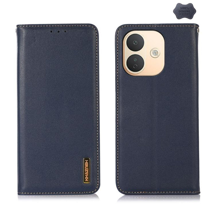 Funda para teléfono con capa superior de piel de vaca Nappa de KHAZNEH, For Redmi A7 Pro 171mm / Poco C85x 5G, For Redmi Turbo 5 Max / Poco X8 Pro Max, For Redmi Turbo 5 5G / Poco X8 Pro 5G, For Redmi Note 15 Pro+ 5G Global 163.3mm                     ...