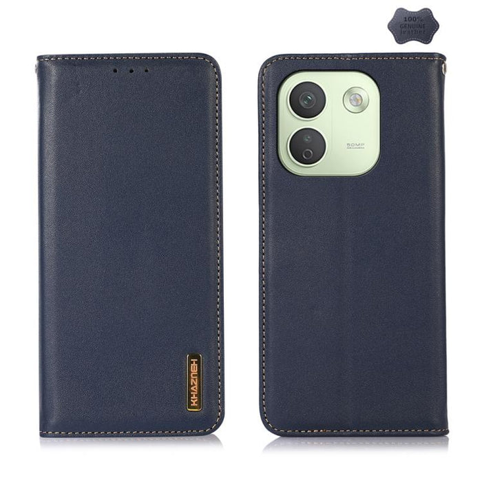 Funda para teléfono con capa superior de piel de vaca Nappa de KHAZNEH, For Redmi A7 Pro 171mm / Poco C85x 5G, For Redmi Turbo 5 Max / Poco X8 Pro Max, For Redmi Turbo 5 5G / Poco X8 Pro 5G, For Redmi Note 15 Pro+ 5G Global 163.3mm                     ...