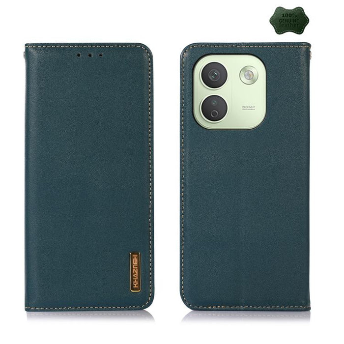 Funda para teléfono con capa superior de piel de vaca Nappa de KHAZNEH, For Redmi A7 Pro 171mm / Poco C85x 5G, For Redmi Turbo 5 Max / Poco X8 Pro Max, For Redmi Turbo 5 5G / Poco X8 Pro 5G, For Redmi Note 15 Pro+ 5G Global 163.3mm                     ...