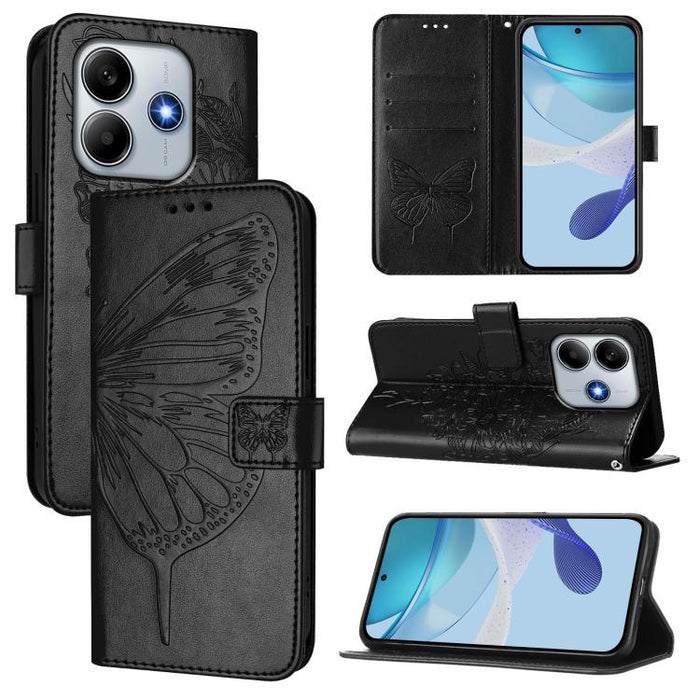 Funda de cuero para teléfono con diseño de mariposa en relieve, For Xiaomi 14T Pro, For Xiaomi 14T