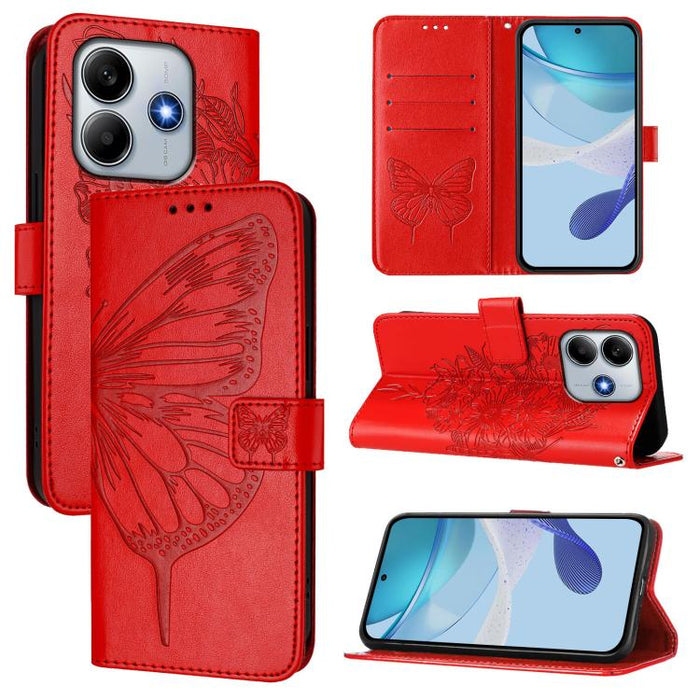 Funda de cuero para teléfono con diseño de mariposa en relieve, For Xiaomi 14T Pro, For Xiaomi 14T
