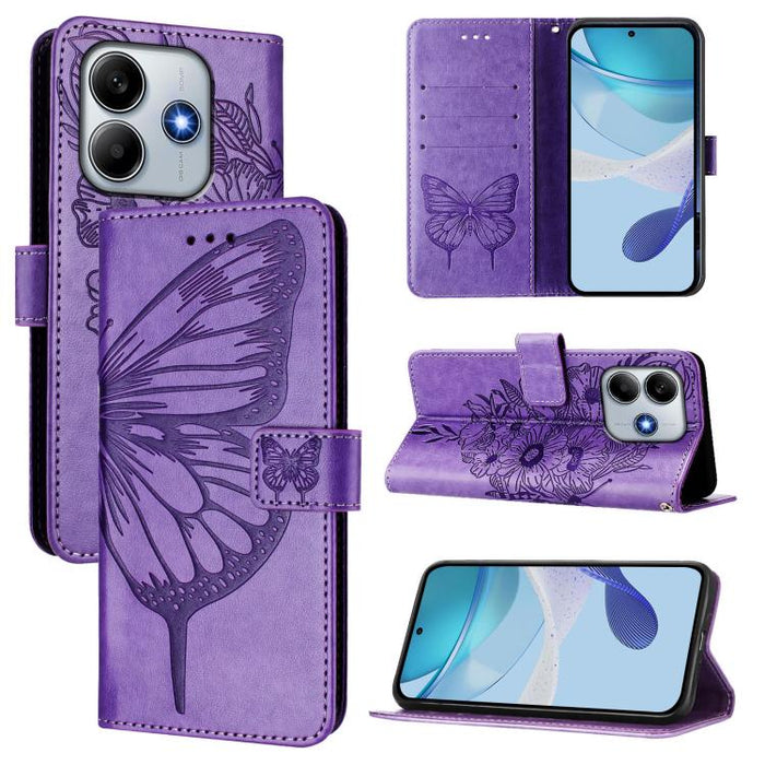Funda de cuero para teléfono con diseño de mariposa en relieve, For Xiaomi 14T Pro, For Xiaomi 14T