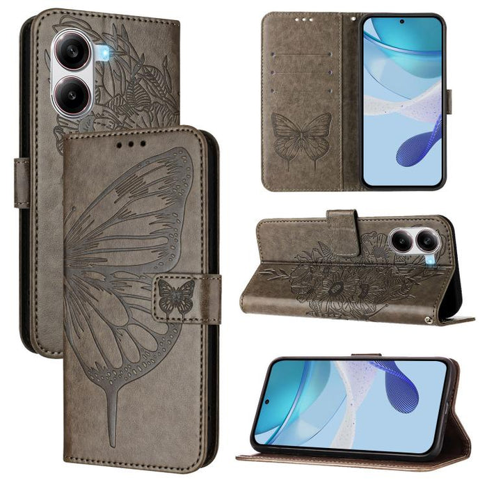 Funda de cuero para teléfono con diseño de mariposa en relieve, For Xiaomi 14T Pro, For Xiaomi 14T