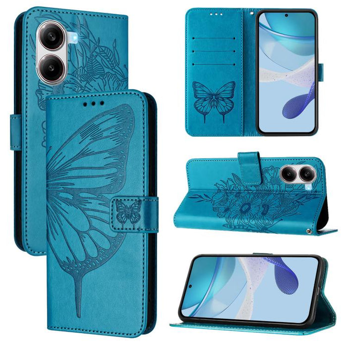 Funda de cuero para teléfono con diseño de mariposa en relieve, For Xiaomi 14T Pro, For Xiaomi 14T