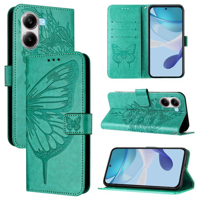 Funda de cuero para teléfono con diseño de mariposa en relieve, For Xiaomi 14T Pro, For Xiaomi 14T