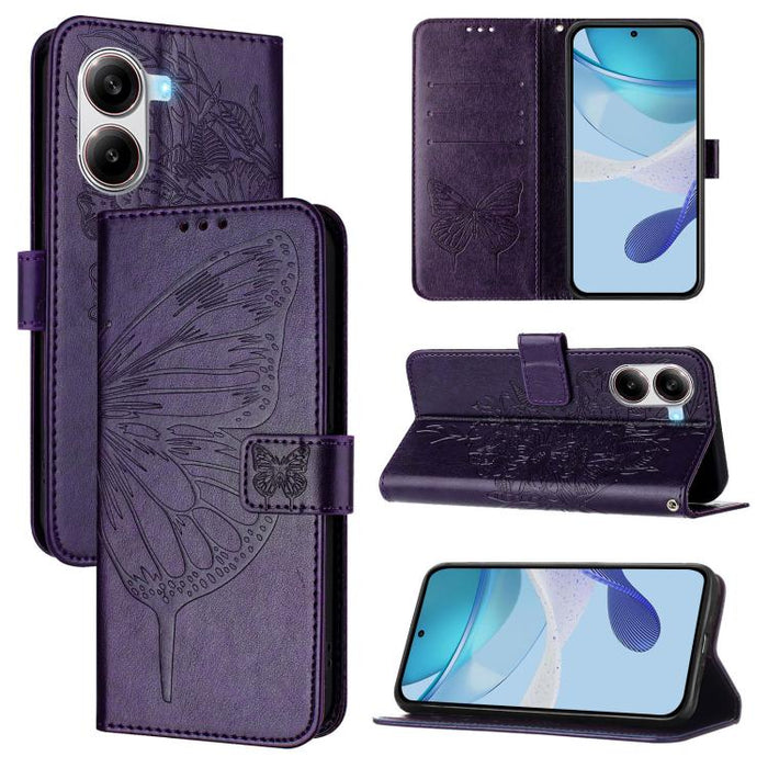 Funda de cuero para teléfono con diseño de mariposa en relieve, For Xiaomi 14T Pro, For Xiaomi 14T