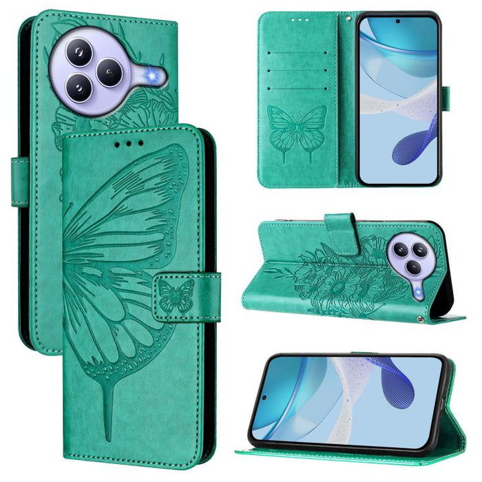 Funda de cuero para teléfono con diseño de mariposa en relieve, For Xiaomi 17 Max 5G, For Xiaomi 17T Pro 5G, For Xiaomi Poco M7 4G 169mm, For Xiaomi 15T Pro 5G, For Xiaomi 15T 5G, For Xiaomi Civi 5 Pro 5G, For Xiaomi 15S Pro 5G                         ...