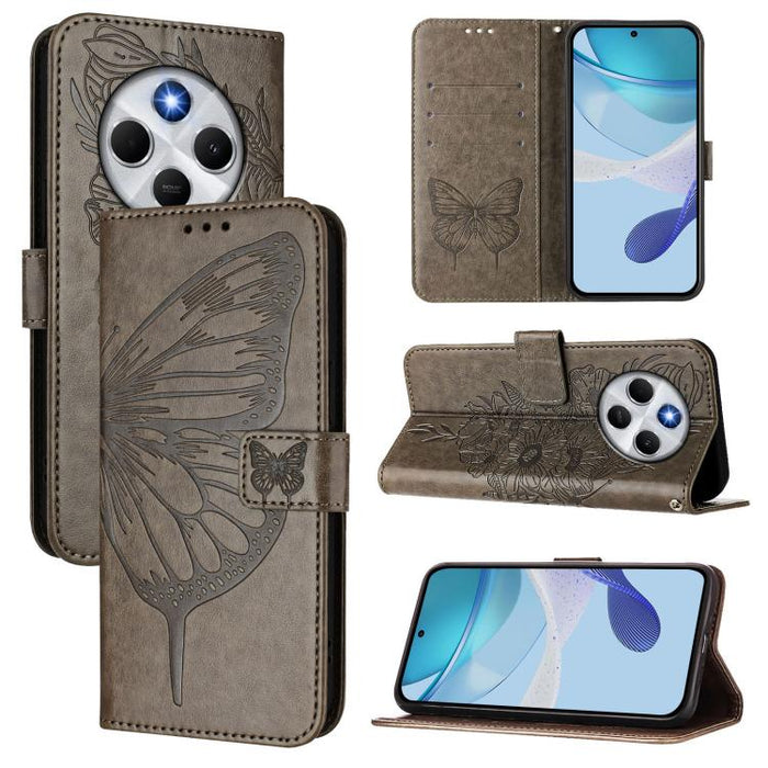 Funda de cuero para teléfono con diseño de mariposa en relieve, For Xiaomi 17 Max 5G, For Xiaomi 17T Pro 5G, For Xiaomi Poco M7 4G 169mm, For Xiaomi 15T Pro 5G, For Xiaomi 15T 5G, For Xiaomi Civi 5 Pro 5G, For Xiaomi 15S Pro 5G                         ...