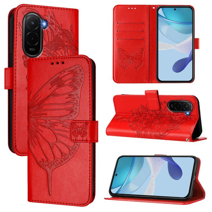 Funda de cuero para teléfono con diseño de mariposa en relieve, For Xiaomi 17 Max 5G, For Xiaomi 17T Pro 5G, For Xiaomi Poco M7 4G 169mm, For Xiaomi 15T Pro 5G, For Xiaomi 15T 5G, For Xiaomi Civi 5 Pro 5G, For Xiaomi 15S Pro 5G                         ...