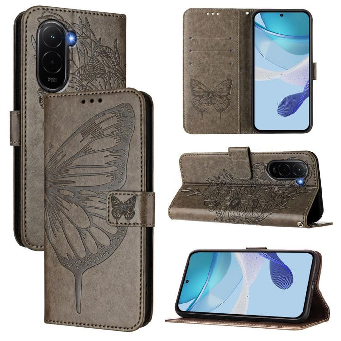 Funda de cuero para teléfono con diseño de mariposa en relieve, For Xiaomi 17 Max 5G, For Xiaomi 17T Pro 5G, For Xiaomi Poco M7 4G 169mm, For Xiaomi 15T Pro 5G, For Xiaomi 15T 5G, For Xiaomi Civi 5 Pro 5G, For Xiaomi 15S Pro 5G                         ...