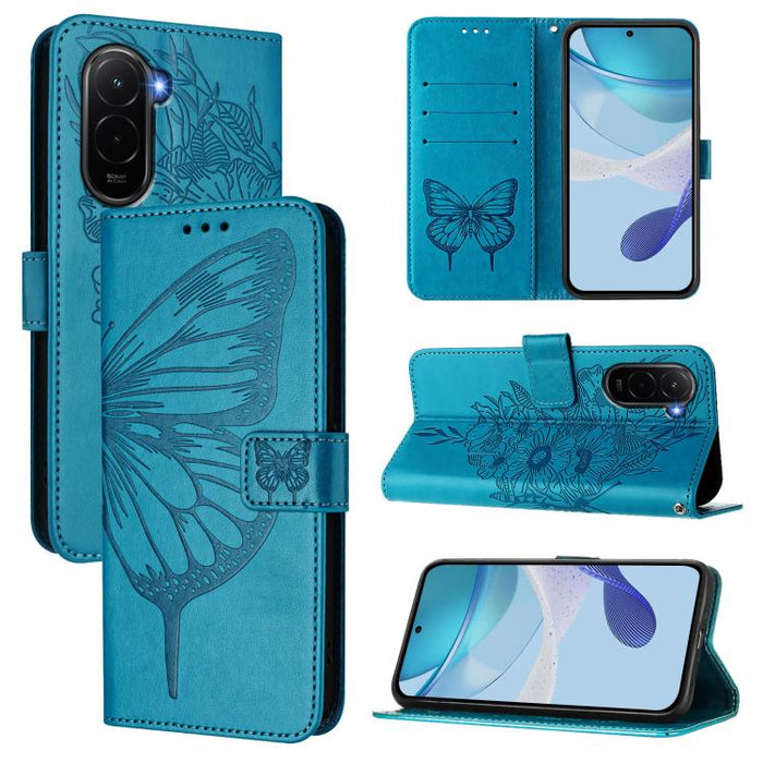 Funda de cuero para teléfono con diseño de mariposa en relieve, For Xiaomi 17 Max 5G, For Xiaomi 17T Pro 5G, For Xiaomi Poco M7 4G 169mm, For Xiaomi 15T Pro 5G, For Xiaomi 15T 5G, For Xiaomi Civi 5 Pro 5G, For Xiaomi 15S Pro 5G                         ...