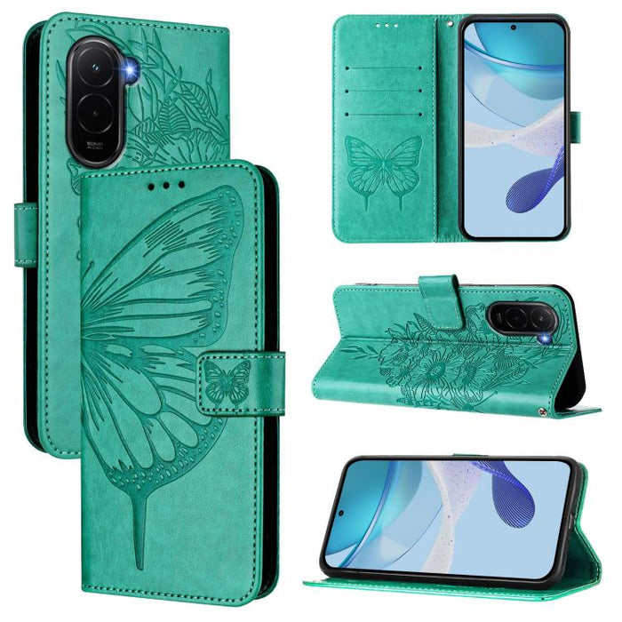 Funda de cuero para teléfono con diseño de mariposa en relieve, For Xiaomi 17 Max 5G, For Xiaomi 17T Pro 5G, For Xiaomi Poco M7 4G 169mm, For Xiaomi 15T Pro 5G, For Xiaomi 15T 5G, For Xiaomi Civi 5 Pro 5G, For Xiaomi 15S Pro 5G                         ...