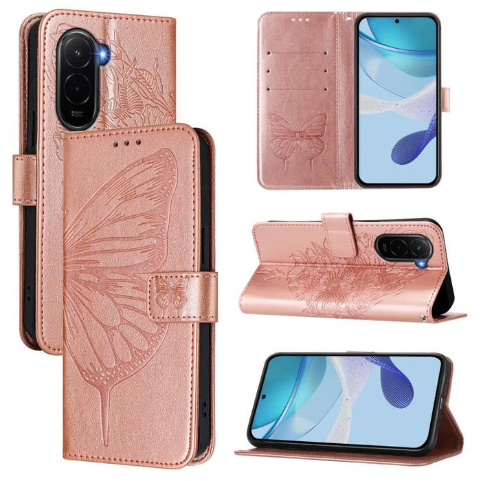Funda de cuero para teléfono con diseño de mariposa en relieve, For Xiaomi 17 Max 5G, For Xiaomi 17T Pro 5G, For Xiaomi Poco M7 4G 169mm, For Xiaomi 15T Pro 5G, For Xiaomi 15T 5G, For Xiaomi Civi 5 Pro 5G, For Xiaomi 15S Pro 5G                         ...