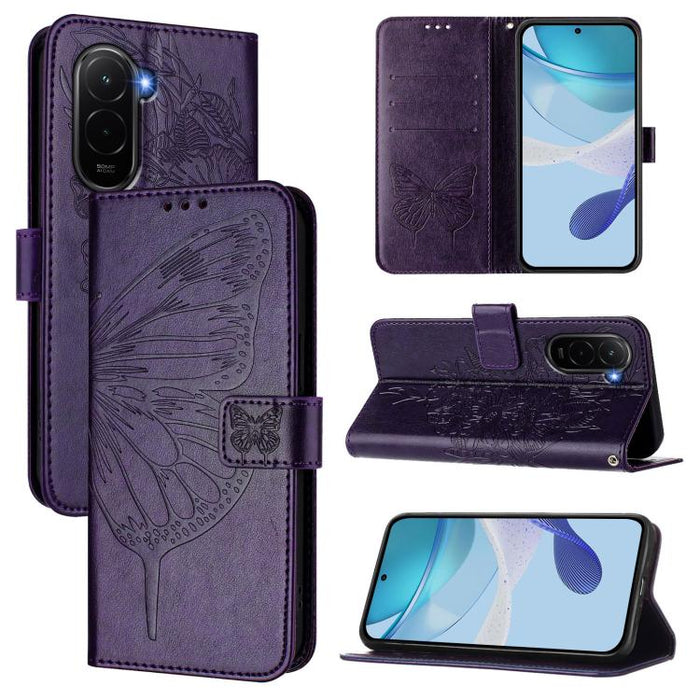 Funda de cuero para teléfono con diseño de mariposa en relieve, For Xiaomi 17 Max 5G, For Xiaomi 17T Pro 5G, For Xiaomi Poco M7 4G 169mm, For Xiaomi 15T Pro 5G, For Xiaomi 15T 5G, For Xiaomi Civi 5 Pro 5G, For Xiaomi 15S Pro 5G                         ...