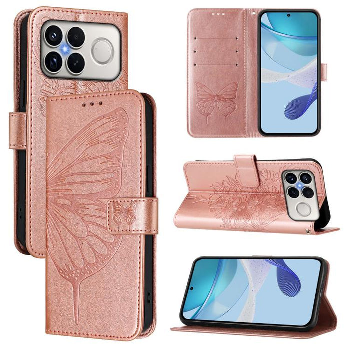 Funda de cuero para teléfono con diseño de mariposa en relieve, For Xiaomi 17 Max 5G, For Xiaomi 17T Pro 5G, For Xiaomi Poco M7 4G 169mm, For Xiaomi 15T Pro 5G, For Xiaomi 15T 5G, For Xiaomi Civi 5 Pro 5G, For Xiaomi 15S Pro 5G                         ...