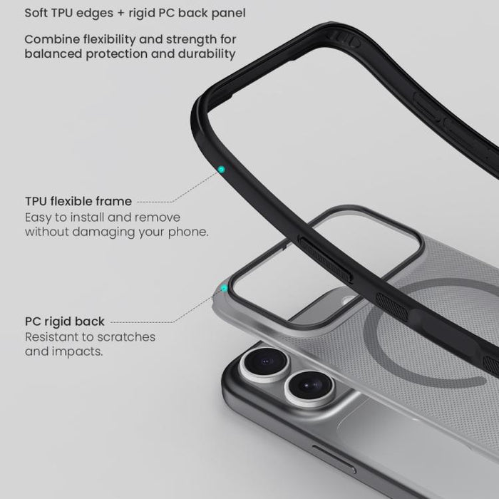 Funda magnética para teléfono Magsafe Frosted Shield Pro de NILLKIN, For iPhone 17e / 16e, For iPhone 17 Pro Max, For iPhone 17 Pro, For iPhone 17, For iPhone Air, For iPhone 16 Plus, For iPhone 16