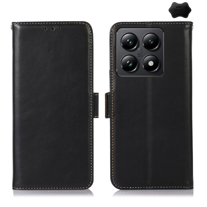 Funda para teléfono RFID de cuero genuino con textura de caballo loco magnético, For Xiaomi 17T Pro 5G, For Xiaomi 17T 5G, For Xiaomi 17 Pro, For Xiaomi 17, For Xiaomi 15T Pro 5G, For Xiaomi 15T 5G, For Xiaomi Poco X7 Pro, For Xiaomi 14T Pro           ...