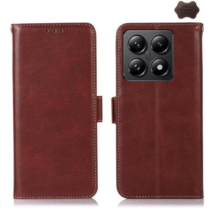 Funda para teléfono RFID de cuero genuino con textura de caballo loco magnético, For Xiaomi 17T Pro 5G, For Xiaomi 17T 5G, For Xiaomi 17 Pro, For Xiaomi 17, For Xiaomi 15T Pro 5G, For Xiaomi 15T 5G, For Xiaomi Poco X7 Pro, For Xiaomi 14T Pro           ...