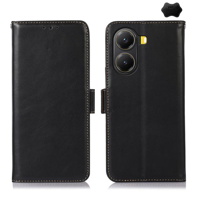 Funda para teléfono RFID de cuero genuino con textura de caballo loco magnético, For Xiaomi 17T Pro 5G, For Xiaomi 17T 5G, For Xiaomi 17 Pro, For Xiaomi 17, For Xiaomi 15T Pro 5G, For Xiaomi 15T 5G, For Xiaomi Poco X7 Pro, For Xiaomi 14T Pro           ...