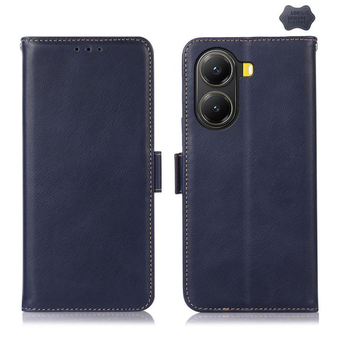 Funda para teléfono RFID de cuero genuino con textura de caballo loco magnético, For Xiaomi 17T Pro 5G, For Xiaomi 17T 5G, For Xiaomi 17 Pro, For Xiaomi 17, For Xiaomi 15T Pro 5G, For Xiaomi 15T 5G, For Xiaomi Poco X7 Pro, For Xiaomi 14T Pro           ...