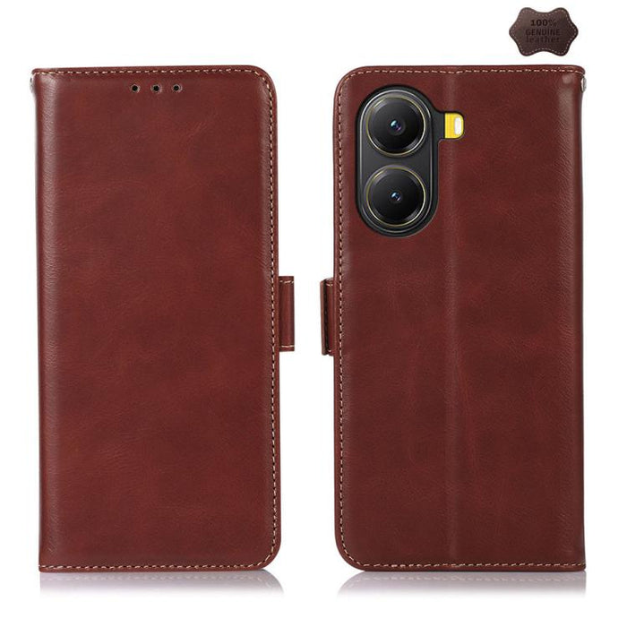 Funda para teléfono RFID de cuero genuino con textura de caballo loco magnético, For Xiaomi 17T Pro 5G, For Xiaomi 17T 5G, For Xiaomi 17 Pro, For Xiaomi 17, For Xiaomi 15T Pro 5G, For Xiaomi 15T 5G, For Xiaomi Poco X7 Pro, For Xiaomi 14T Pro           ...