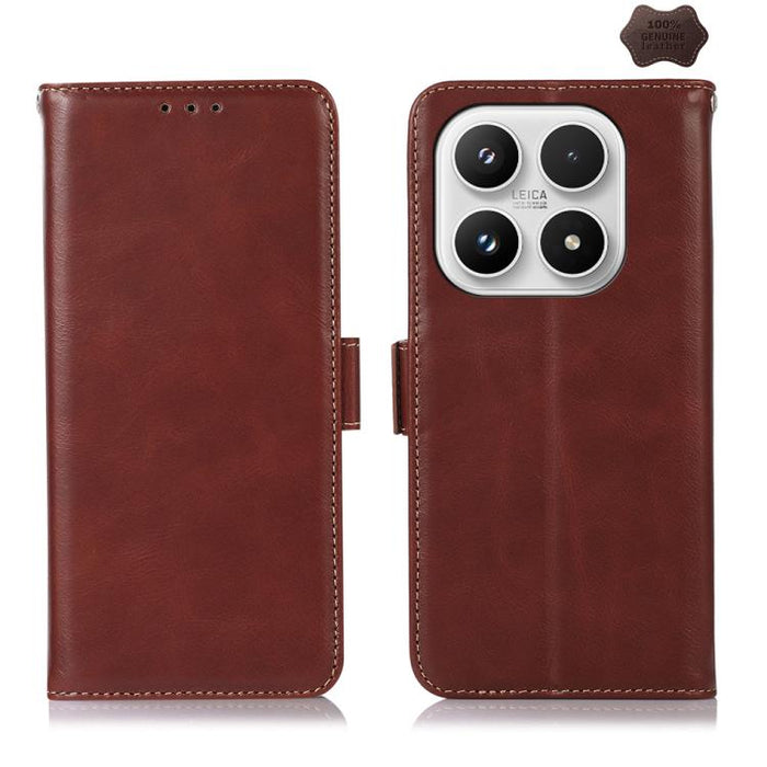 Funda para teléfono RFID de cuero genuino con textura de caballo loco magnético, For Xiaomi 17T Pro 5G, For Xiaomi 17T 5G, For Xiaomi 17 Pro, For Xiaomi 17, For Xiaomi 15T Pro 5G, For Xiaomi 15T 5G, For Xiaomi Poco X7 Pro, For Xiaomi 14T Pro           ...