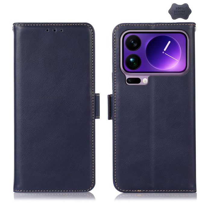 Funda para teléfono RFID de cuero genuino con textura de caballo loco magnético, For Xiaomi 17T Pro 5G, For Xiaomi 17T 5G, For Xiaomi 17 Pro, For Xiaomi 17, For Xiaomi 15T Pro 5G, For Xiaomi 15T 5G, For Xiaomi Poco X7 Pro, For Xiaomi 14T Pro           ...