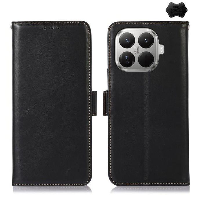 Funda para teléfono RFID de cuero genuino con textura de caballo loco magnético, For Xiaomi 17T Pro 5G, For Xiaomi 17T 5G, For Xiaomi 17 Pro, For Xiaomi 17, For Xiaomi 15T Pro 5G, For Xiaomi 15T 5G, For Xiaomi Poco X7 Pro, For Xiaomi 14T Pro           ...