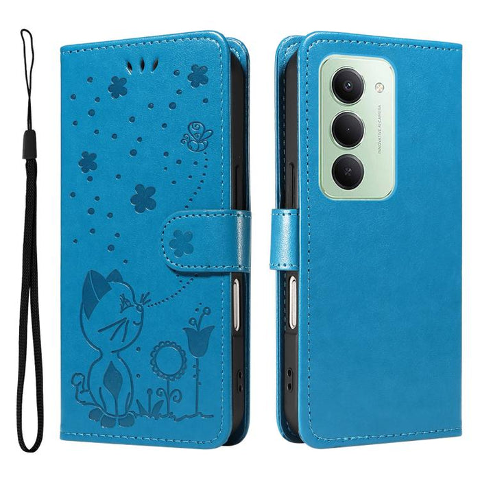 Funda de cuero con tapa para teléfono con estampado de gato y abeja, For Redmi Turbo 5 Max / Poco X8 Pro Max 5G, For Redmi Turbo 5 / Poco X8 Pro 5G, For Redmi K90 Pro Max / Poco F8 Ultra, For Redmi K90 / Poco F8 Pro, For Redmi 15C 5G / 4G EU 173mm     ...