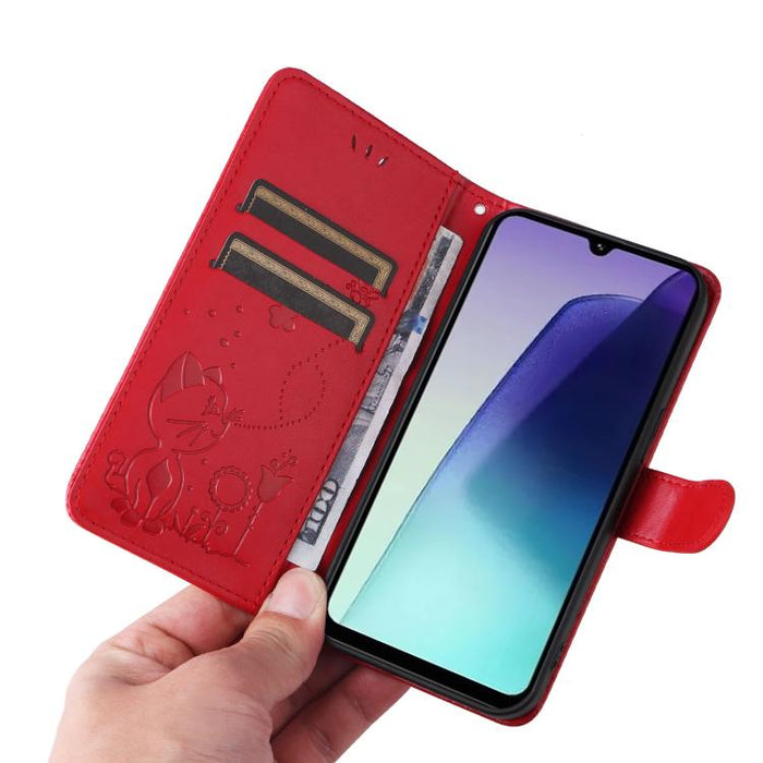 Funda de cuero con tapa para teléfono con estampado de gato y abeja, For Redmi Turbo 5 Max / Poco X8 Pro Max 5G, For Redmi Turbo 5 / Poco X8 Pro 5G, For Redmi K90 Pro Max / Poco F8 Ultra, For Redmi K90 / Poco F8 Pro, For Redmi 15C 5G / 4G EU 173mm     ...