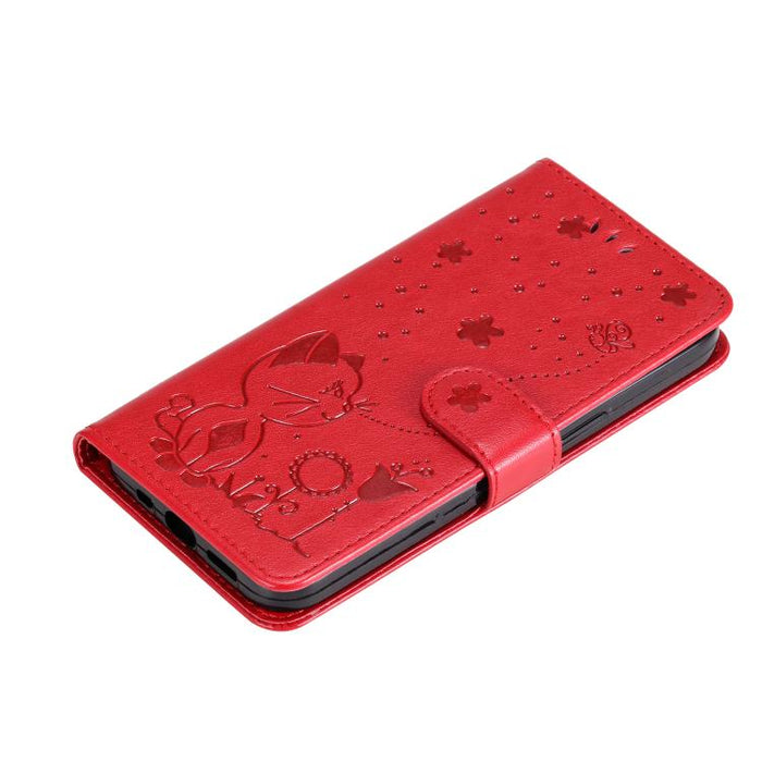 Funda de cuero con tapa para teléfono con estampado de gato y abeja, For Redmi Turbo 5 Max / Poco X8 Pro Max 5G, For Redmi Turbo 5 / Poco X8 Pro 5G, For Redmi K90 Pro Max / Poco F8 Ultra, For Redmi K90 / Poco F8 Pro, For Redmi 15C 5G / 4G EU 173mm     ...