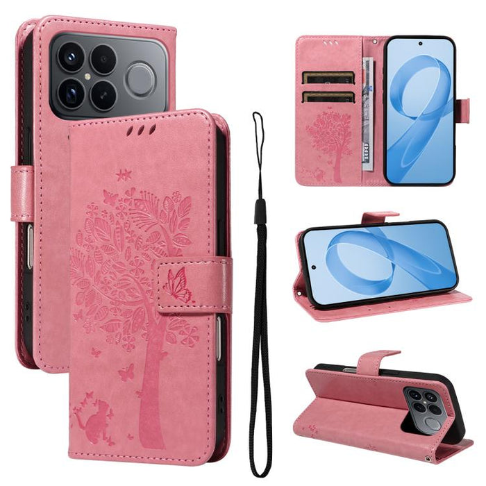 Funda de cuero con tapa para teléfono con estampado en relieve de árbol y gato, For Redmi Turbo 5 Max 5G, For Redmi Turbo 5 5G / Poco X8 Pro 5G, For Redmi K90 Pro Max/Poco F8 Ultra, For Redmi K90 / Poco F8 Pro, For Redmi 15C 5G / 4G EU 173mm           ...