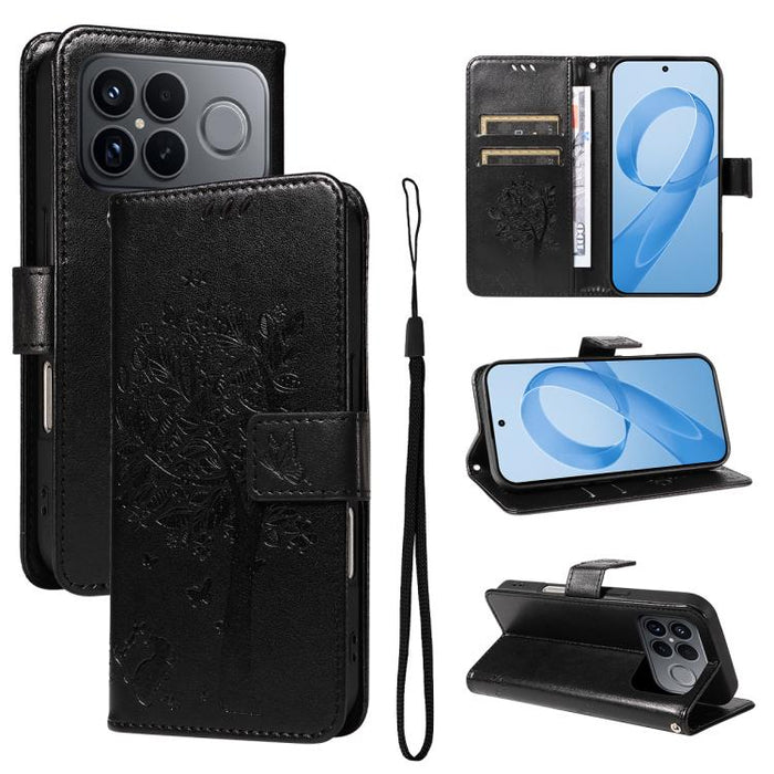 Funda de cuero con tapa para teléfono con estampado en relieve de árbol y gato, For Redmi Turbo 5 Max 5G, For Redmi Turbo 5 5G / Poco X8 Pro 5G, For Redmi K90 Pro Max/Poco F8 Ultra, For Redmi K90 / Poco F8 Pro, For Redmi 15C 5G / 4G EU 173mm           ...